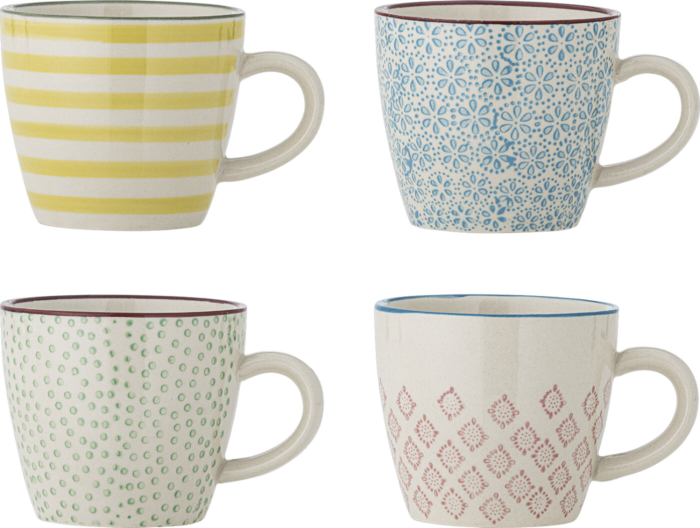 Bloomingville - Patrizia Kop, Multifarvet, Stentøj, D7,5xH7,5 cm, Set of 4