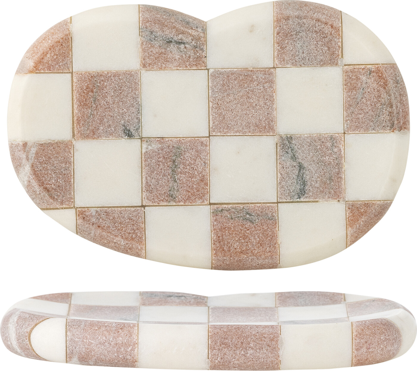 Bloomingville - Petrea Fad, Rosa, Marmor, L22xH2,5xW14,5 cm