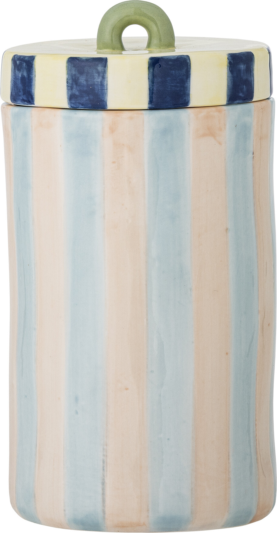 Bloomingville - Phoenix Krukke m/låg, Multifarvet, Stentøj, D10,5xH20,5 cm