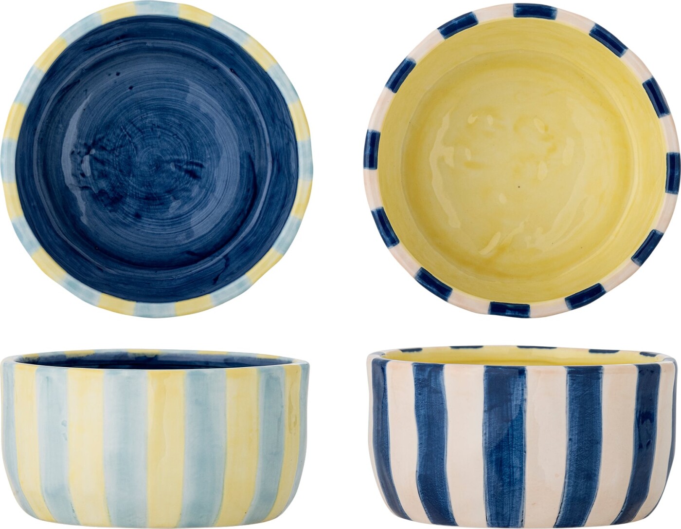 Bloomingville - Phoenix Skål, Multifarvet, Stentøj, D13xH7 cm, Set of 2