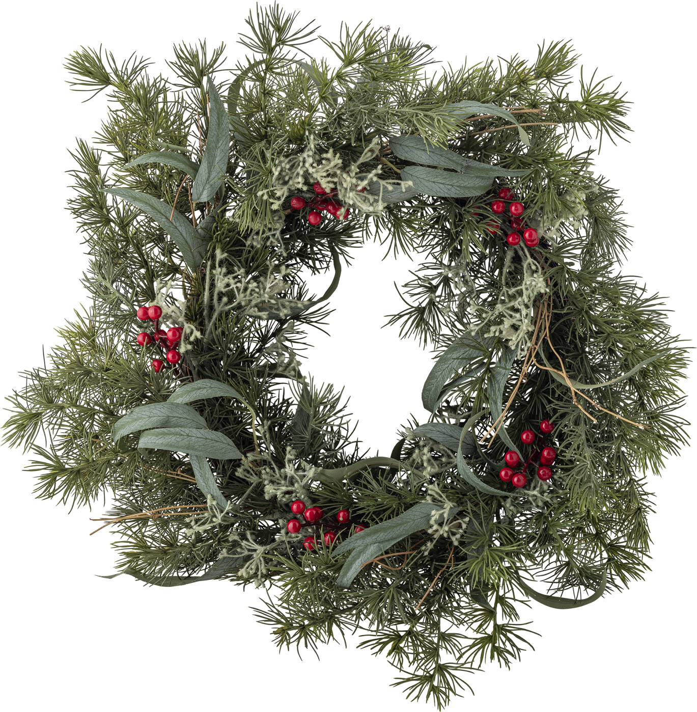 Bloomingville Julepynt - Kunstig Gran Krans - Grøn