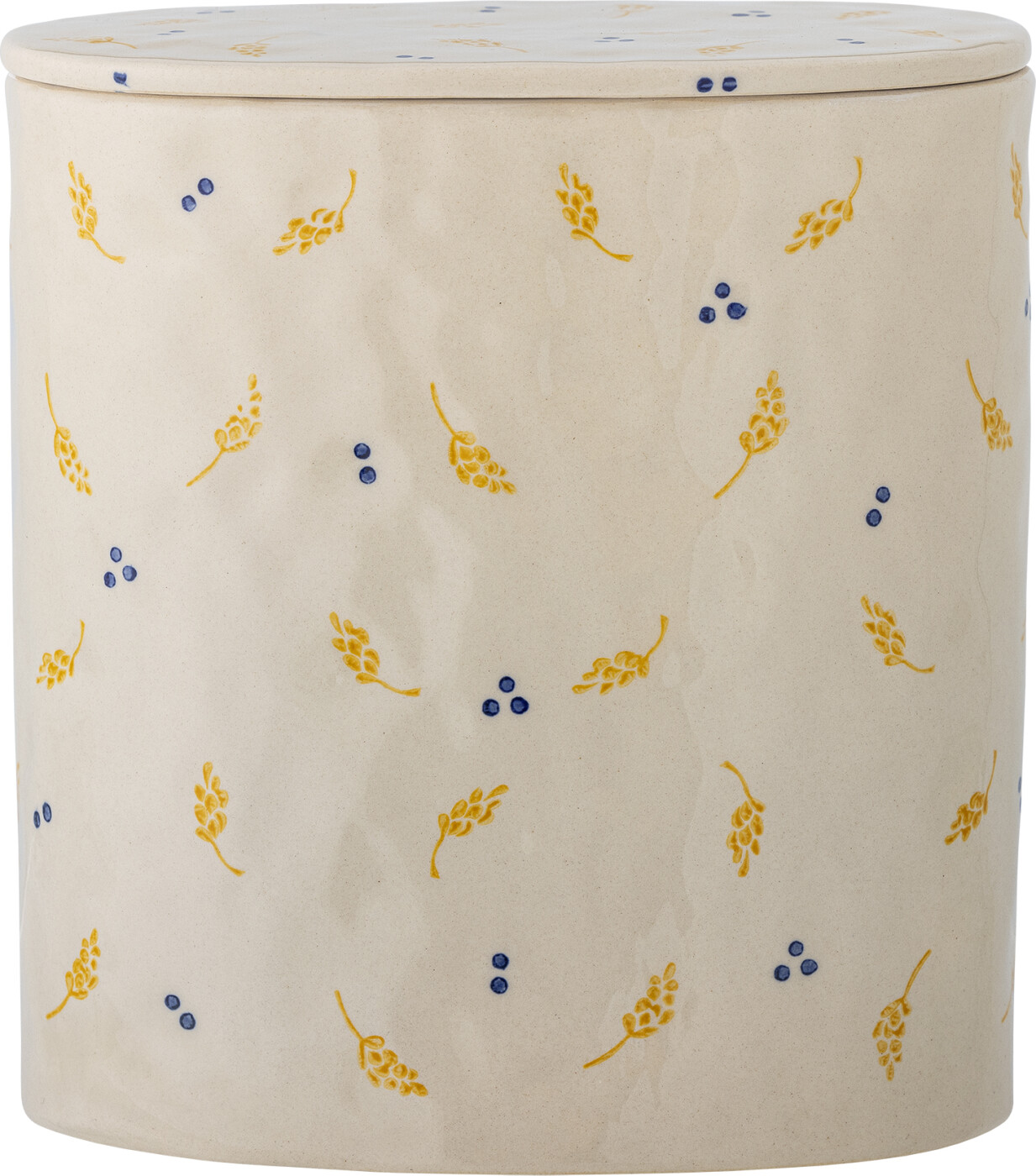 Bloomingville - Pippine Krukke m/låg, Natur, Stentøj, L9,5xH19xW16,5 cm