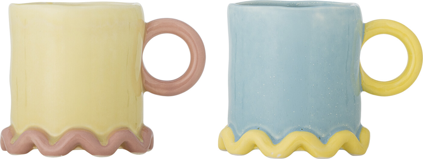 Bloomingville - Polly Krus, Multifarvet, Stentøj, D10xH10 cm, Set of 2