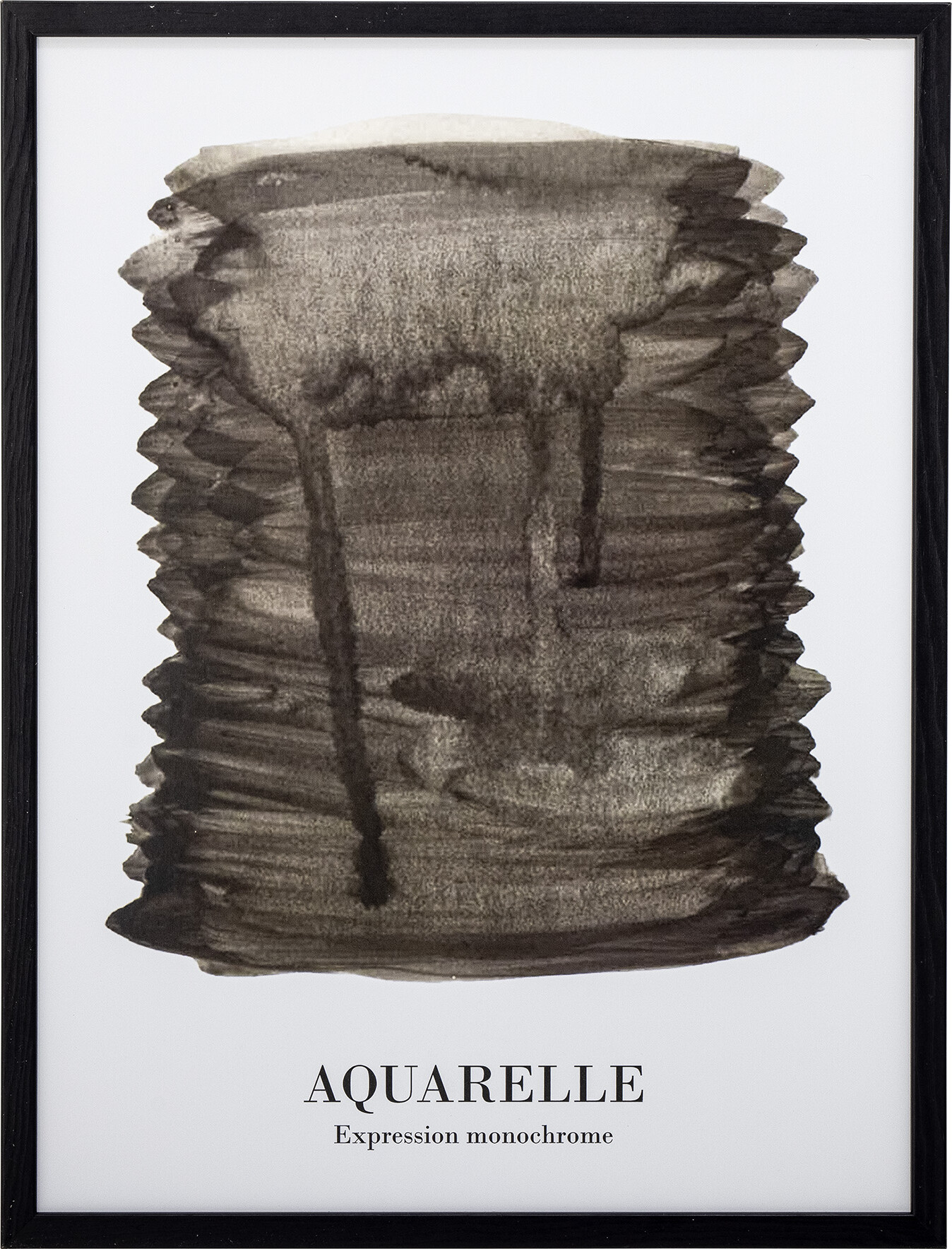 Bloomingville - Ravenna Illustration Med Ramme - Sort - Fyrretræ