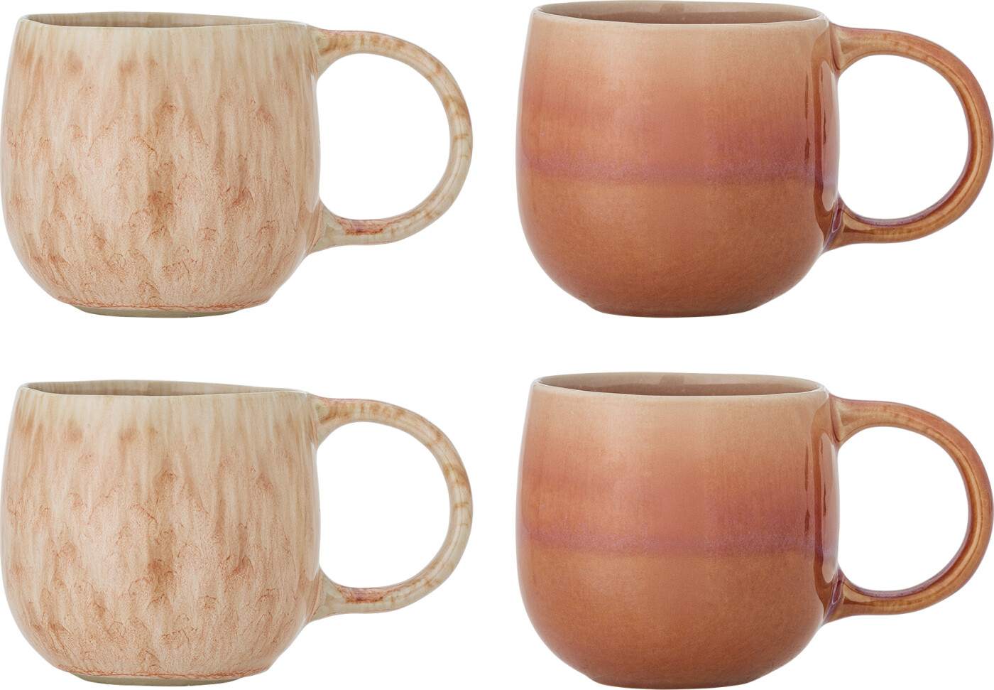 Bloomingville - Roselyn Kopper - Rosa - Stentøj Keramik - 4 Stk.