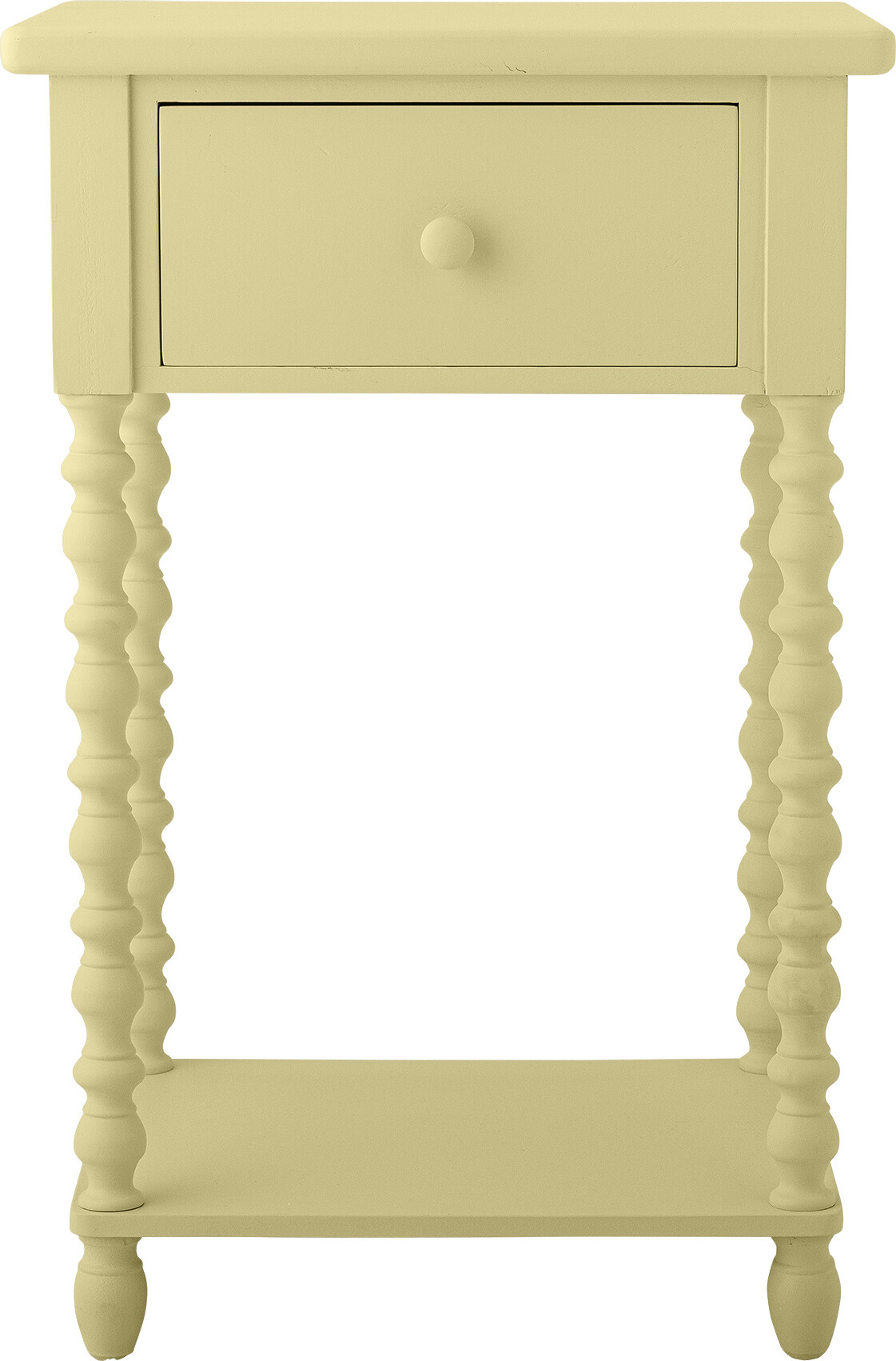 Bloomingville - Salino Sidebord Med Opbevaring - Gul - Fyr Træ