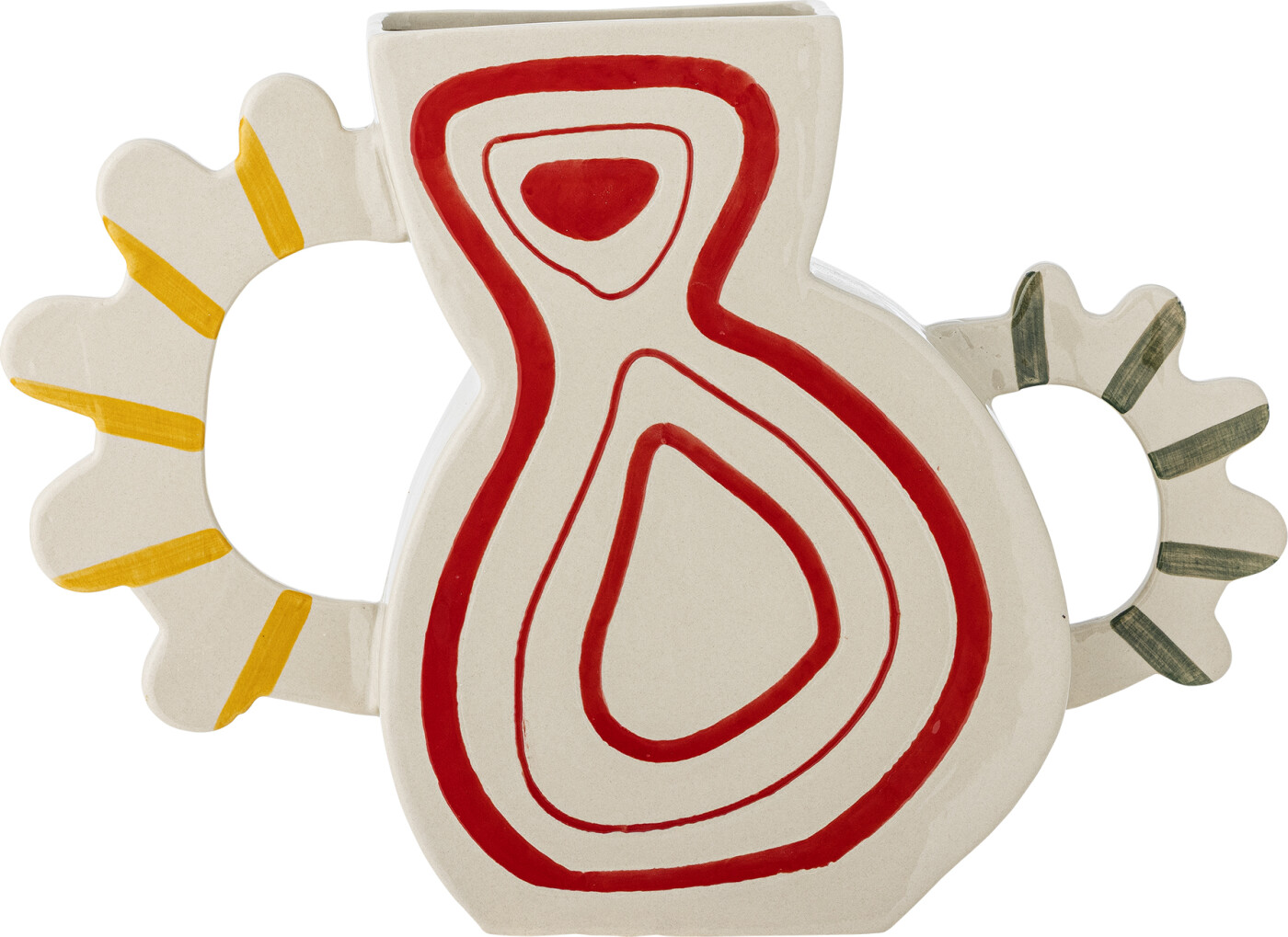 Bloomingville - Samila Vase - Multifarvet - Stentøj - H 26 Cm