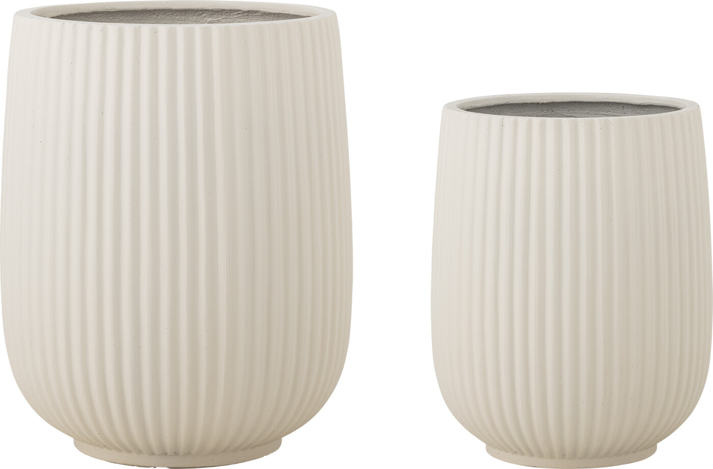 Bloomingville - Selva Krukker - Hvid - Magnesia - Sæt Med 2 Stk