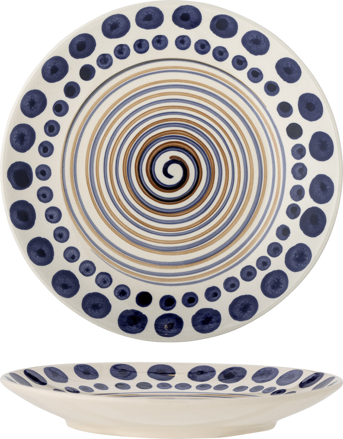 Bloomingville - Shama Tallerken, Multifarvet, Stentøj, D27xH4 cm