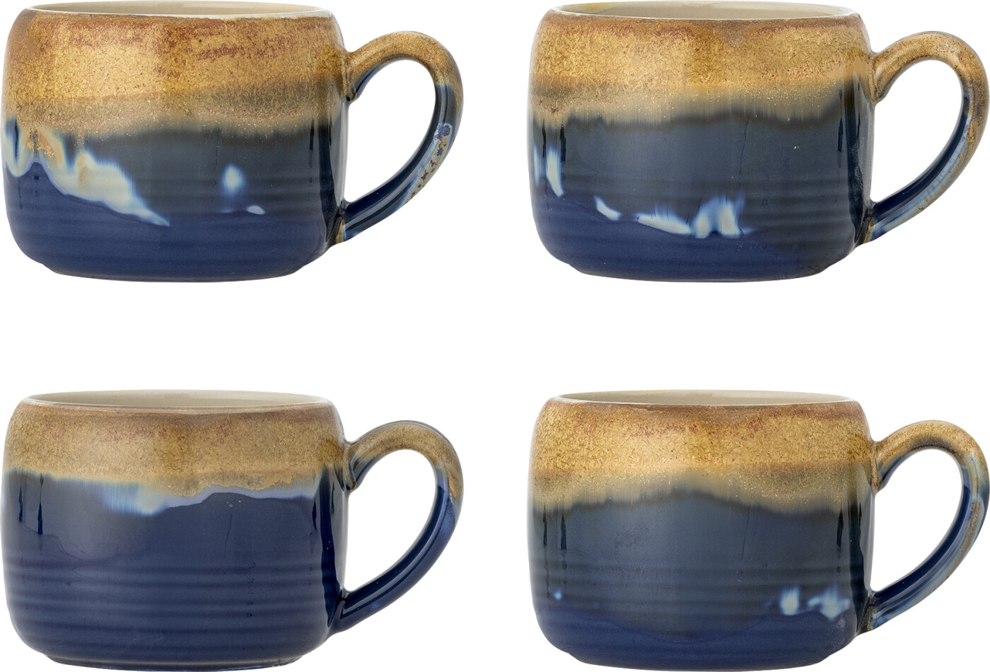 Bloomingville - Sheen Kop, Multifarvet, Stentøj, D10,5xH8 cm, Set of 4