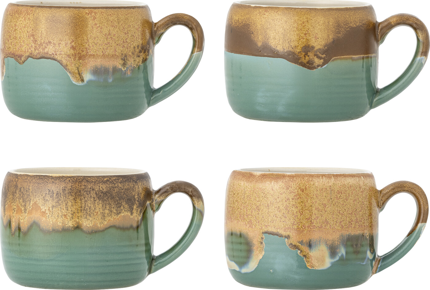 Bloomingville - Sheen Kop, Multifarvet, Stentøj, D10,5xH8 cm, Set of 4