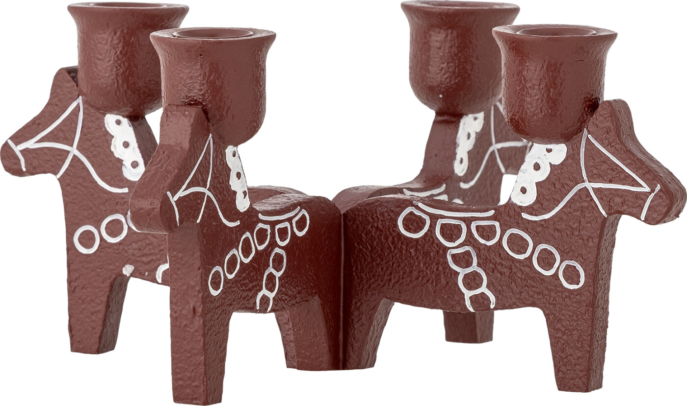 Bloomingville - Siffer Adventsstage - Rød - Polyresin - 23 Cm