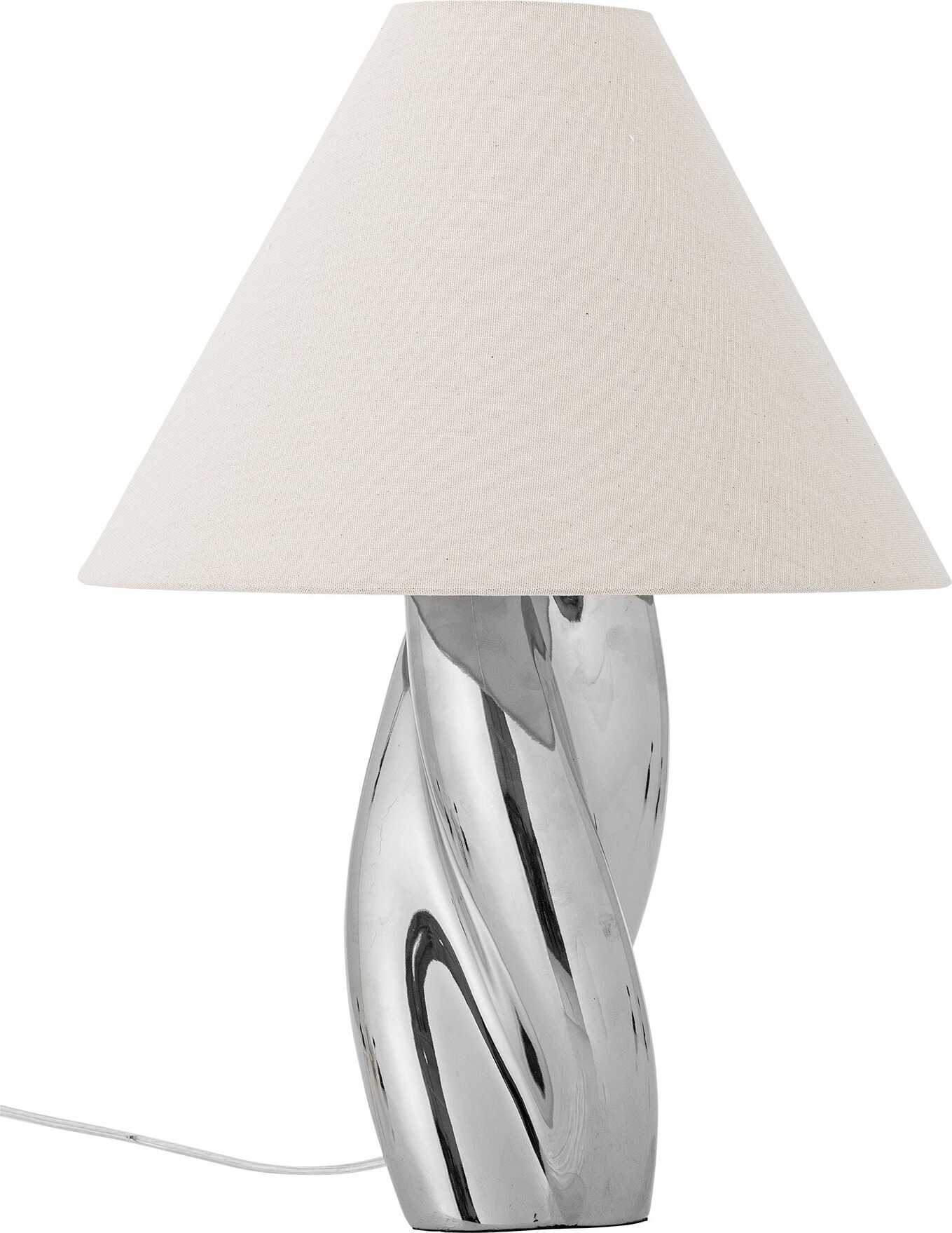Bloomingville - Silva Bordlampe - Sølv - Stentøj - E27 - H49 Cm