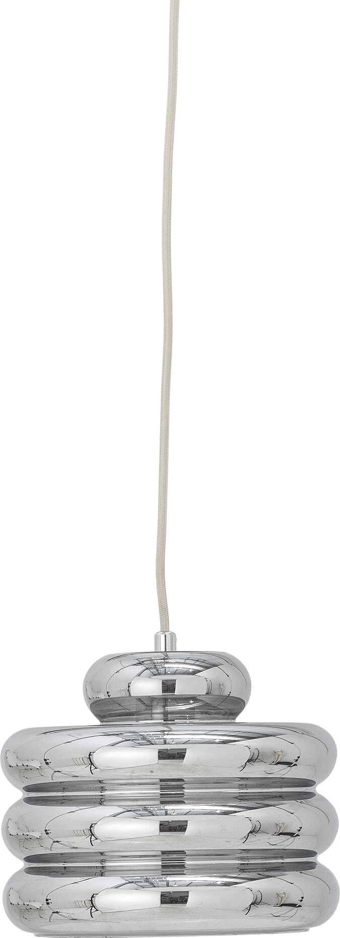 Bloomingville - Spike Pendel Lampe - Sølv - Glas
