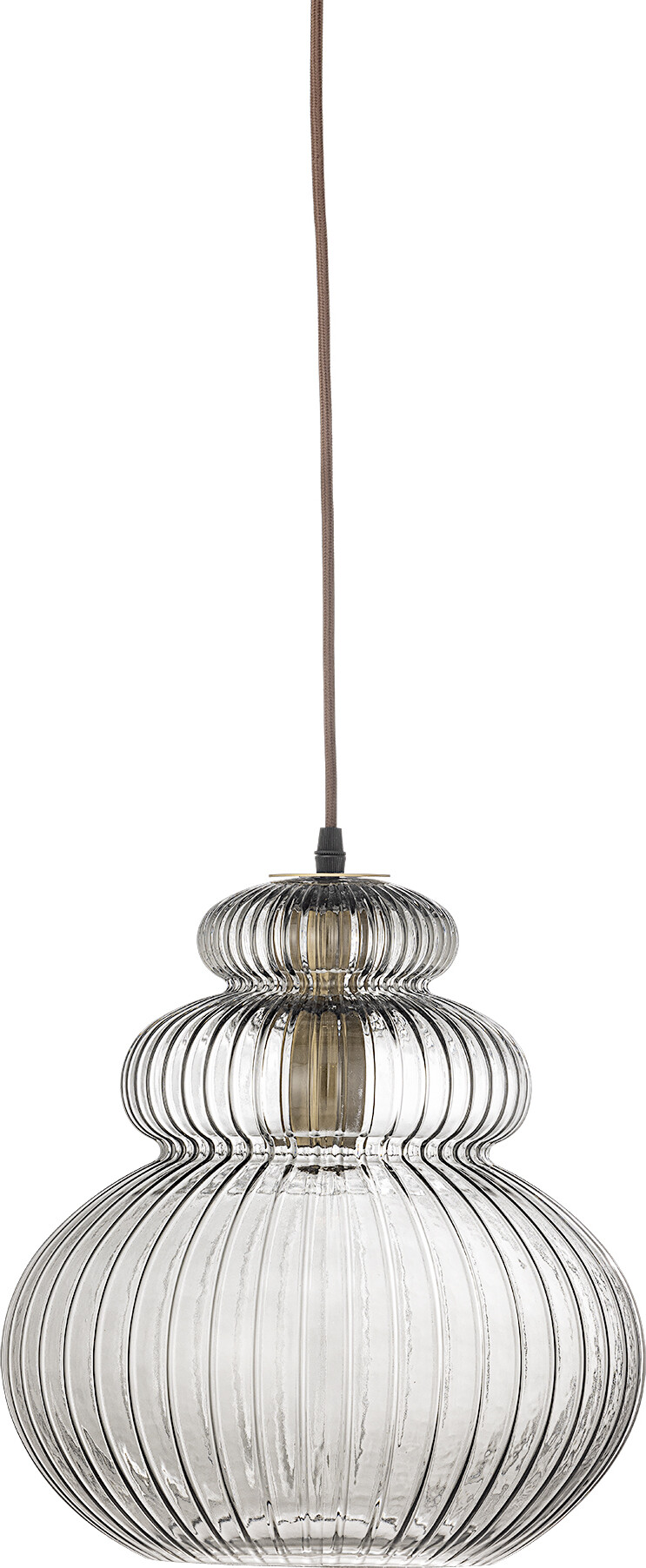 Bloomingville - Sybia hængelampe, glas, grå, Ø 31,5 cm