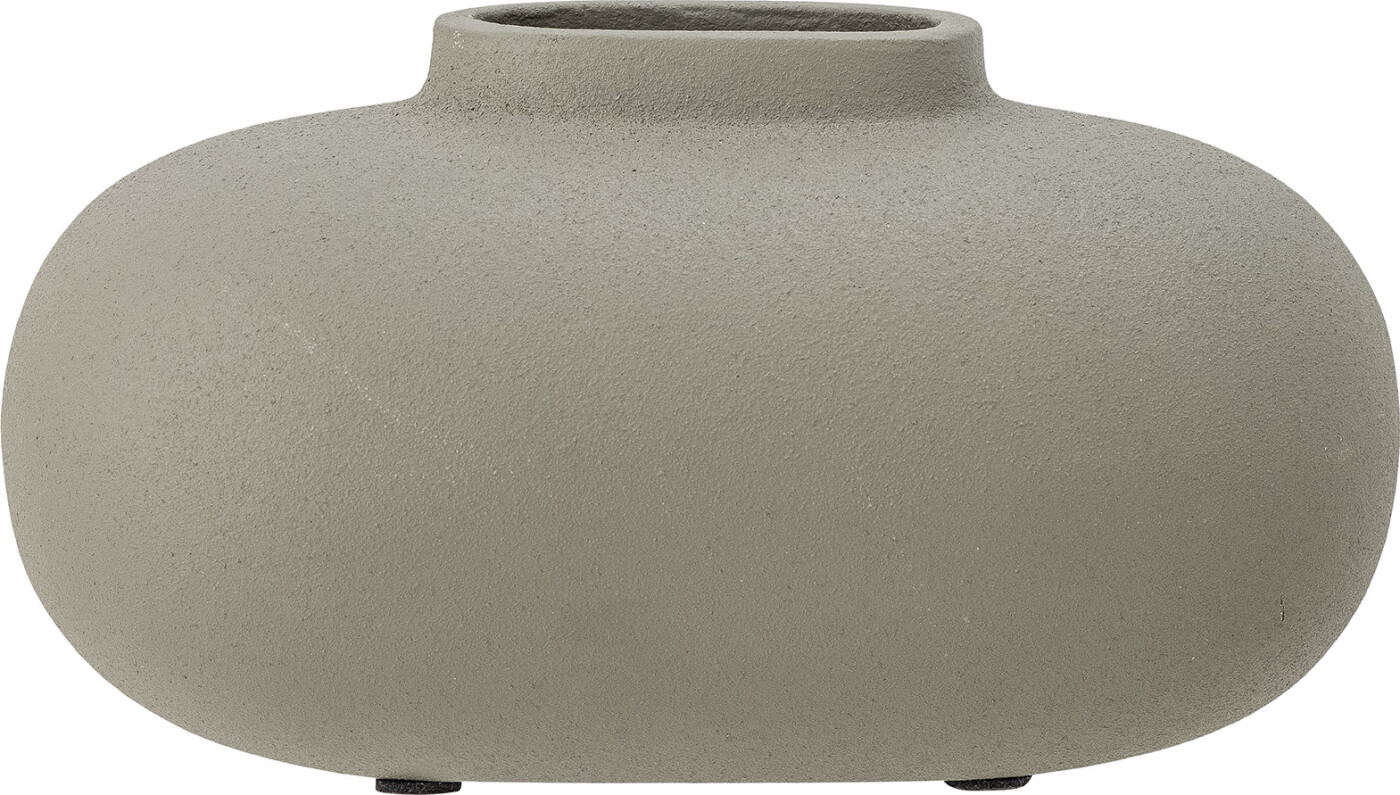 Bloomingville - Tezza Vase - Grå - Aluminium