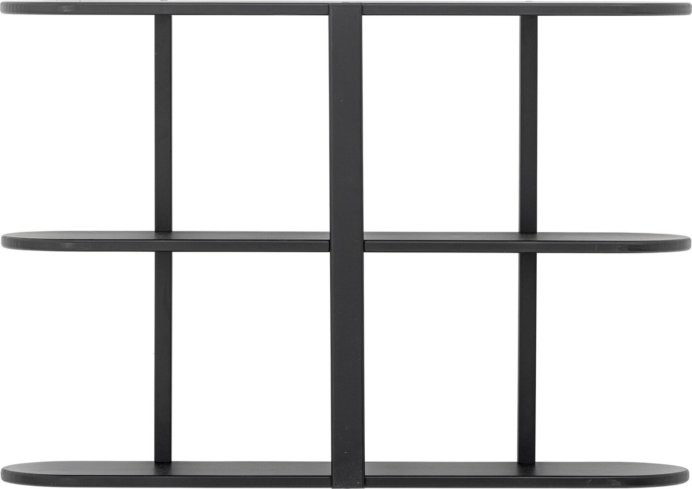 Bloomingville - Vicente Hylde Til Væg - Sort - Mdf Træ