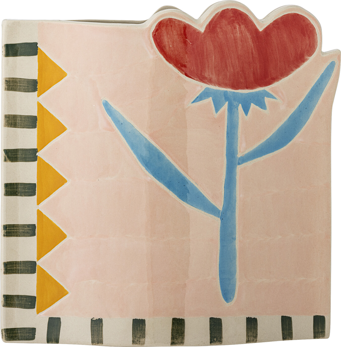 Bloomingville - Vinia Vase - Multifarvet - Stentøj Keramik - H 23 Cm