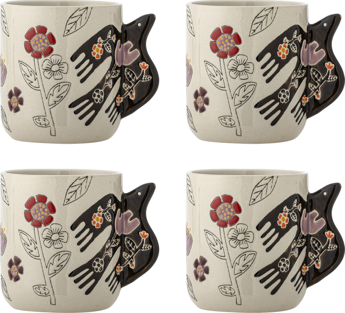 Bloomingville - Vivielle Kopper - 325 Ml - Stentøj Keramik - 4 Stk.
