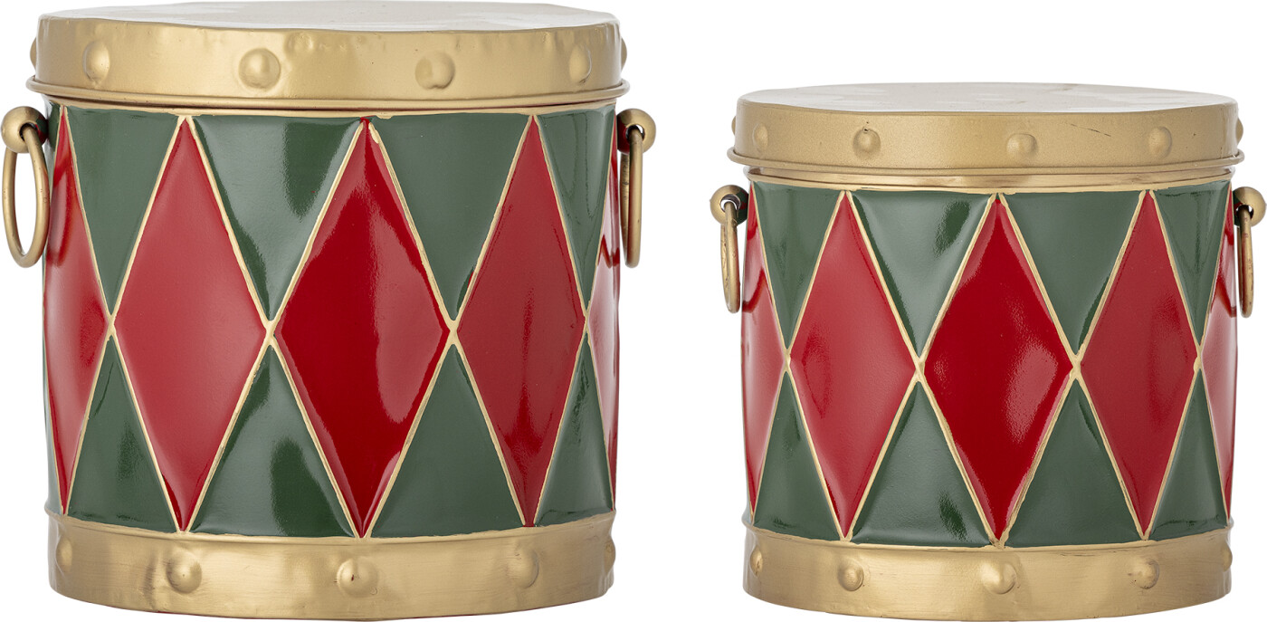 Bloomingville Julepynt - Yuri æske Med Låg Sæt - Metal