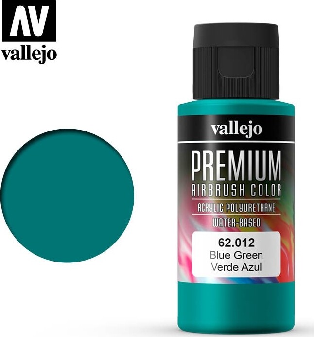 Vallejo - Premium Airbrush Maling - Blue Green 60 Ml