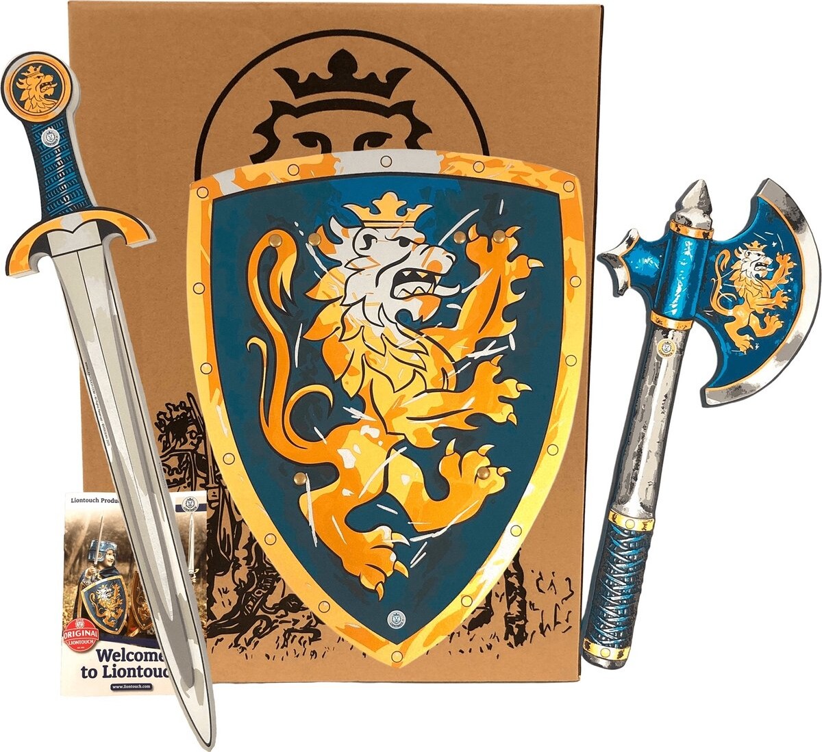 Blue Noble Knight Set (sword, Shield & Axe)