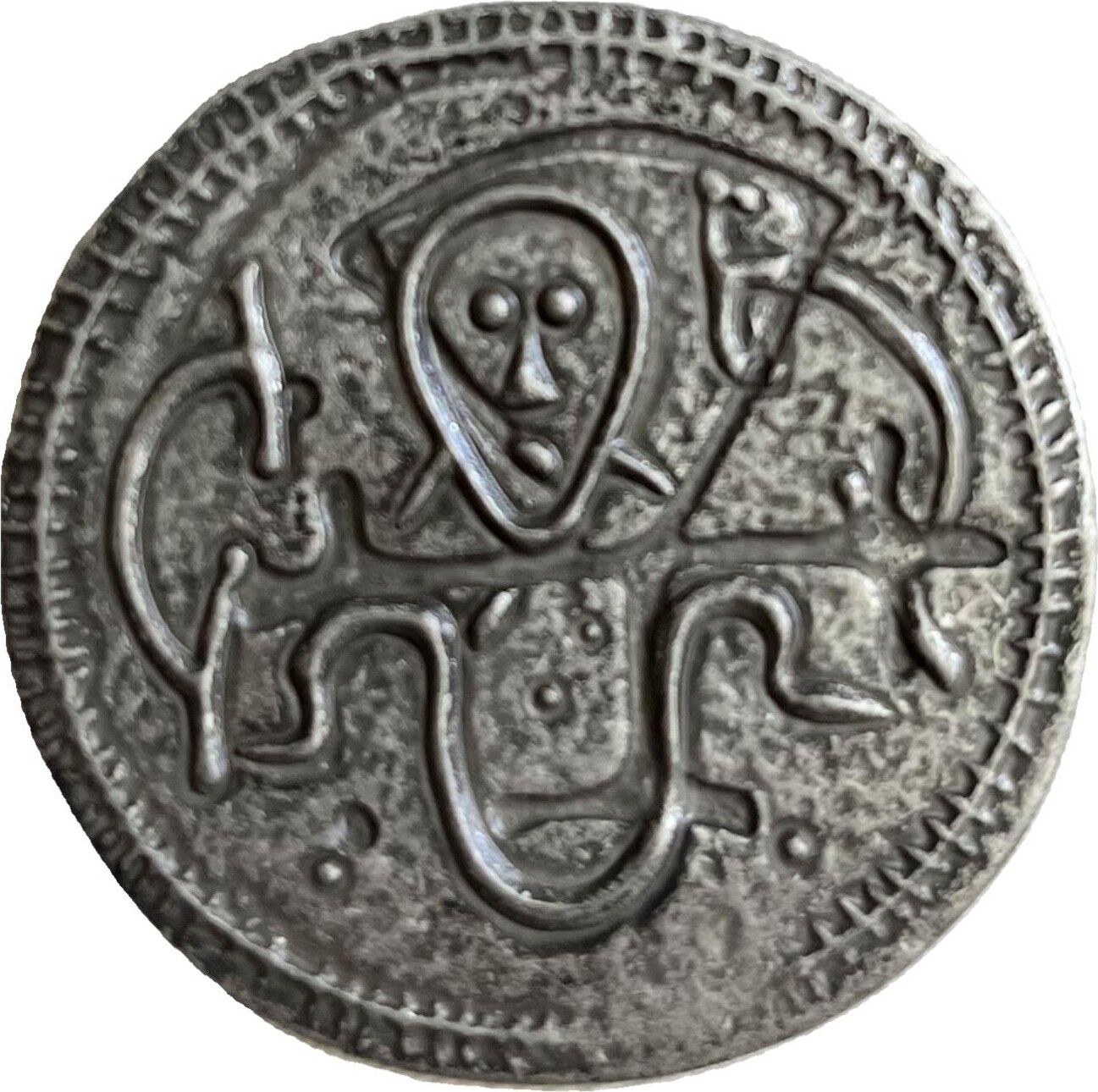 Liontouch - Viking Legetøjsmønt - Blåtand - Sølv