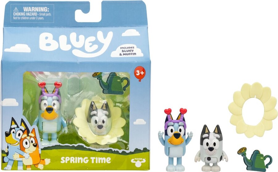 Bluey - Spring Time - Bluey Og Muffin - 2 Figurer
