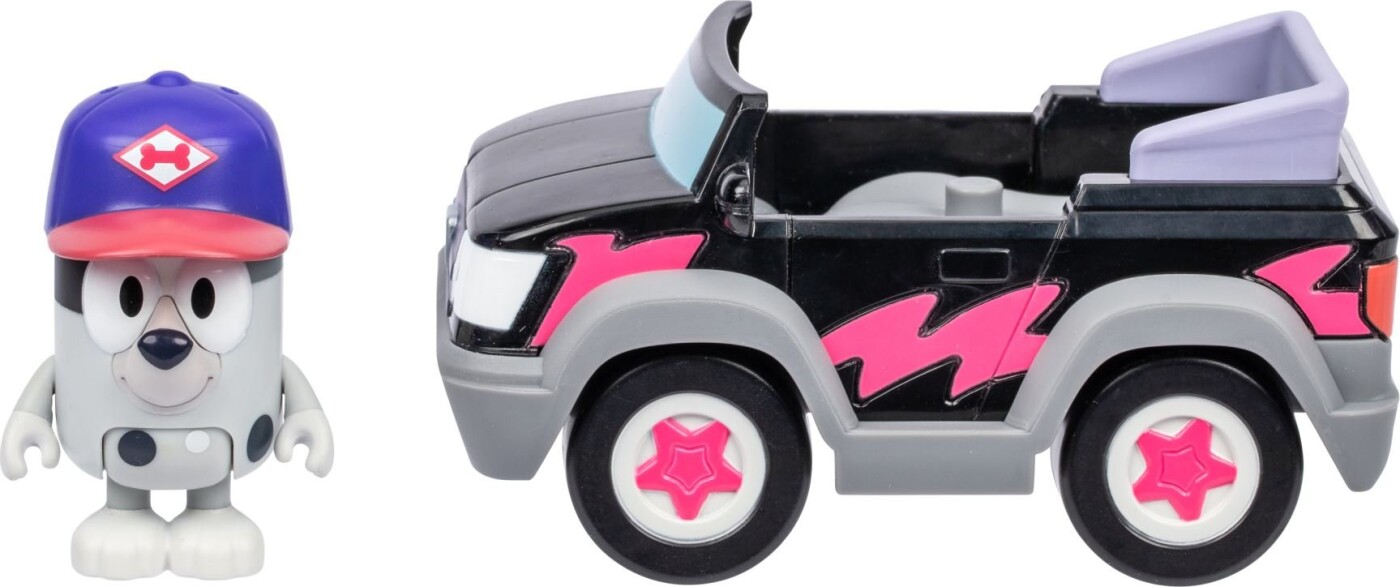 Bluey - Pizza Girls Vehicle With Muffin - Bil Med Figur