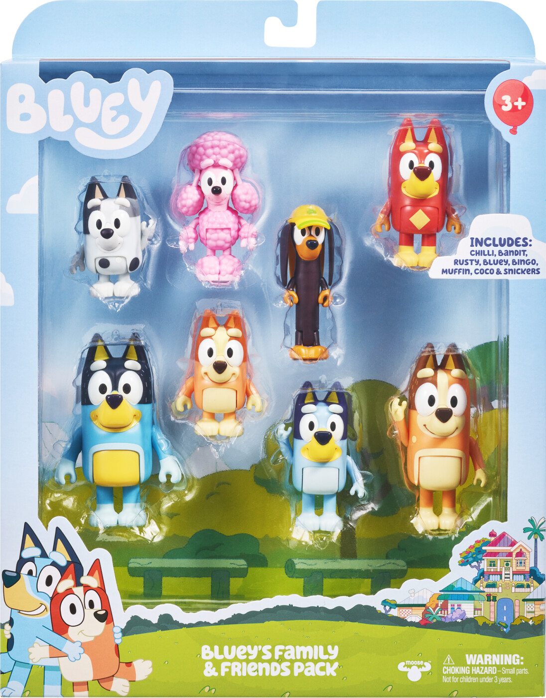 Billede af Bluey Figurer - Sæt Med 8 Stk hos Gucca.dk