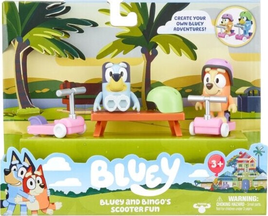 Billede af Bluey Legetøj - Løbehjul Legesæt Med Bluey Og Bingo Figurer