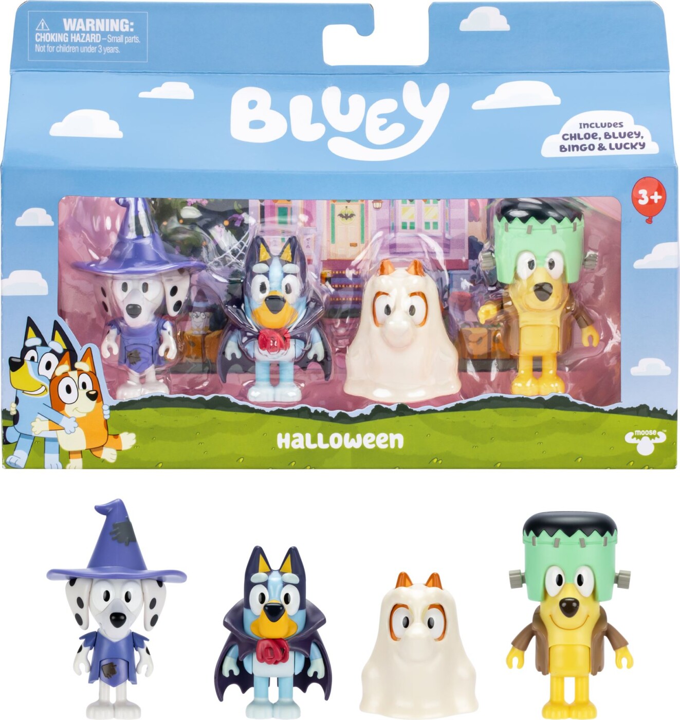 Bluey - Halloween - Figur 4-pak