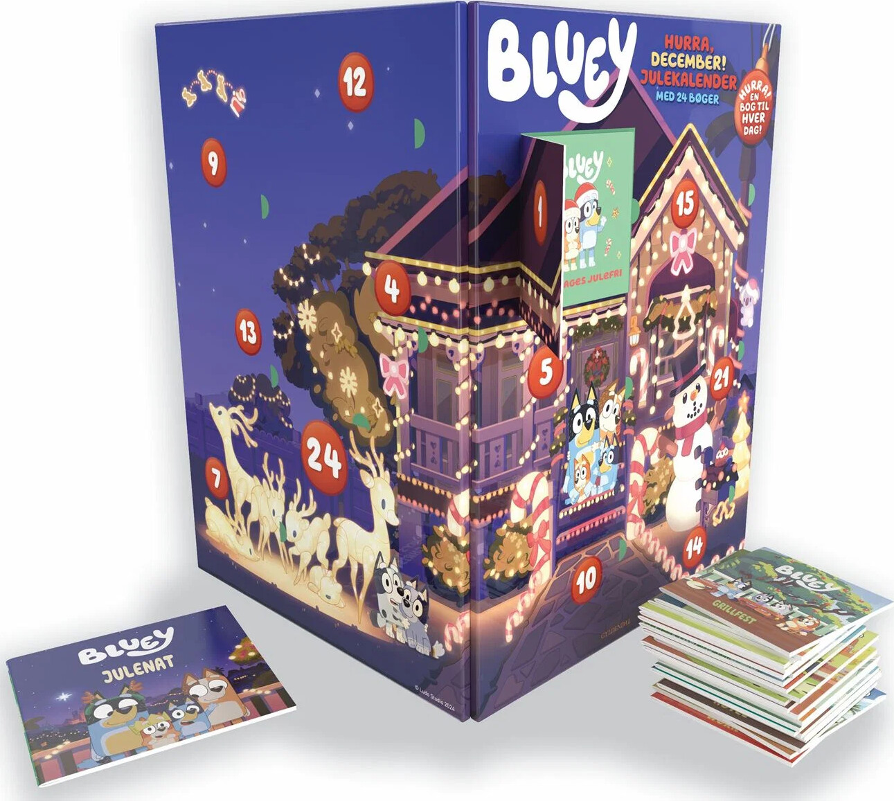 Bluey - Hurra, December! Julekalender Med 24 Bøger