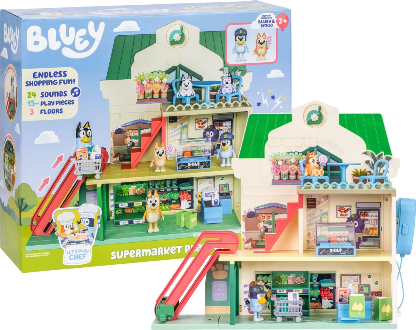 Moose Bluey Supermarket Playset - Legesæt