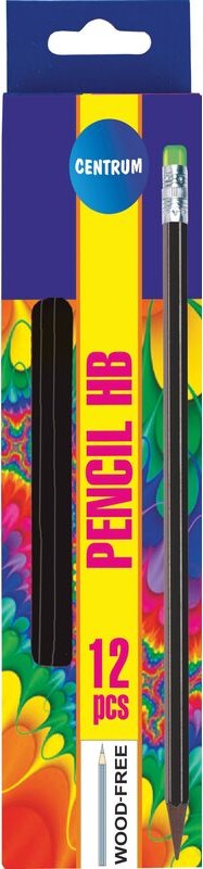 Blyant Hb Med Topgummi 12 Stk - Centrum
