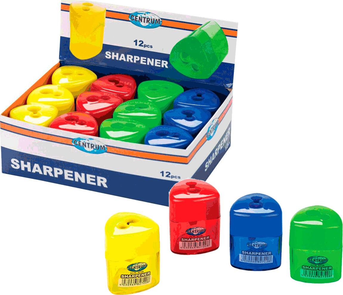 Blyantspidser Med 2 Sp Container Assorterede - Centrum