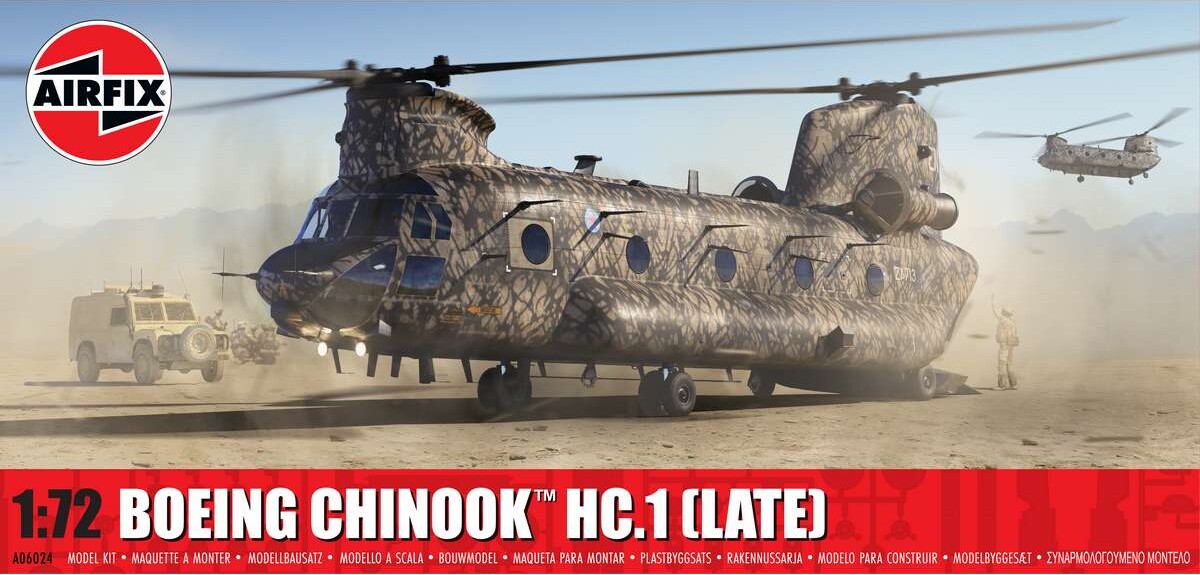 Airfix - Boeing Chinook Hc.1 Late Model Helikopter - 1:72 - A06024