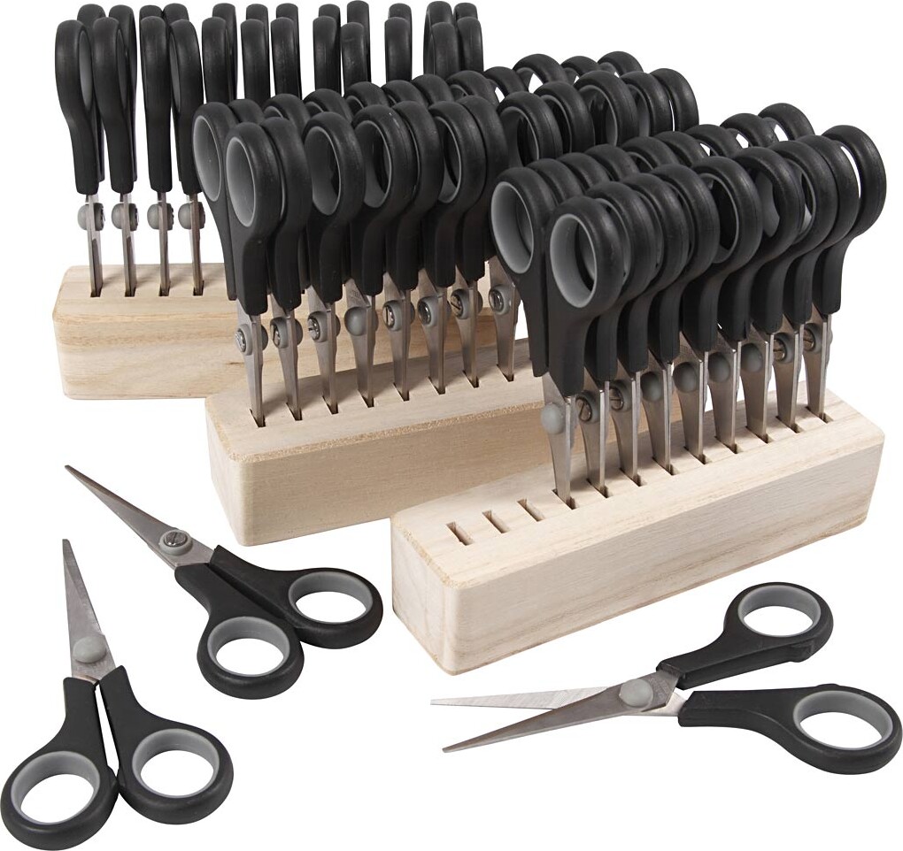 Børnesaks - L 14 Cm - Højre- Og Venstrehånd - Sort - 36stk billede