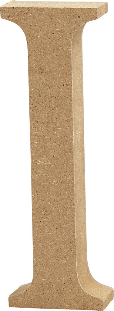 Bogstav I Træ - I - Stort Bogstav - H 8 Cm billede