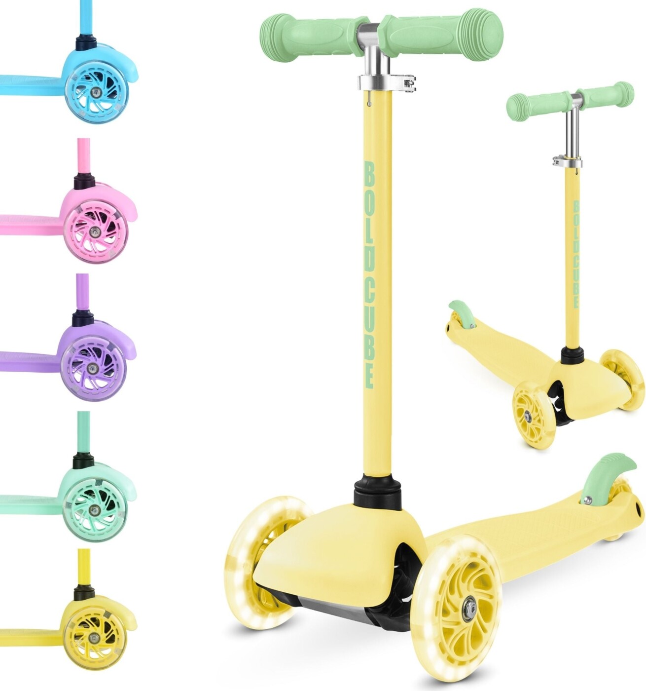 Bold Cube Sky005 - Tenny 3 Lemon - Trehjulet Løbehjul - Børn