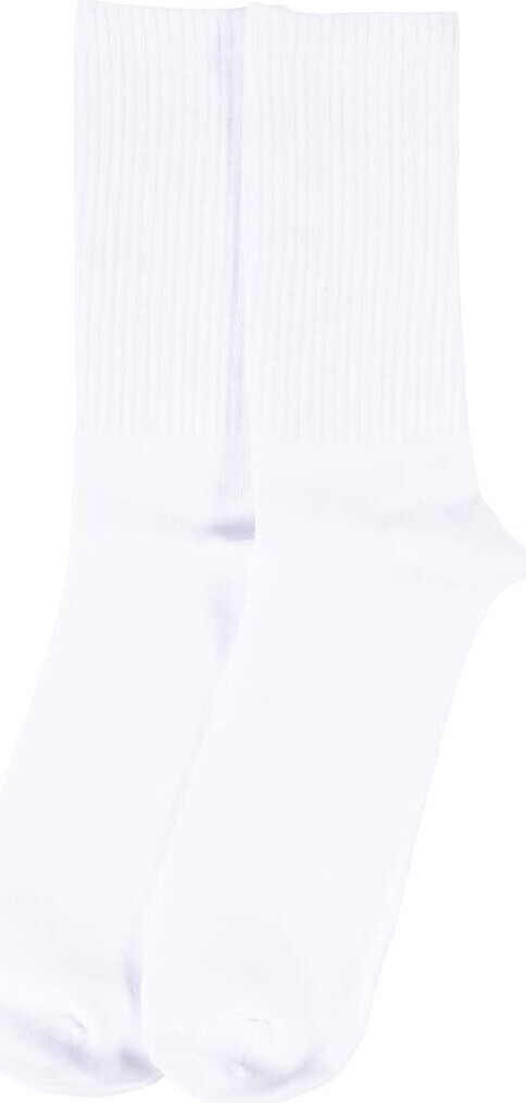 Bomuldsstrømper - Str. 43-46 - Hvid - 10 Par