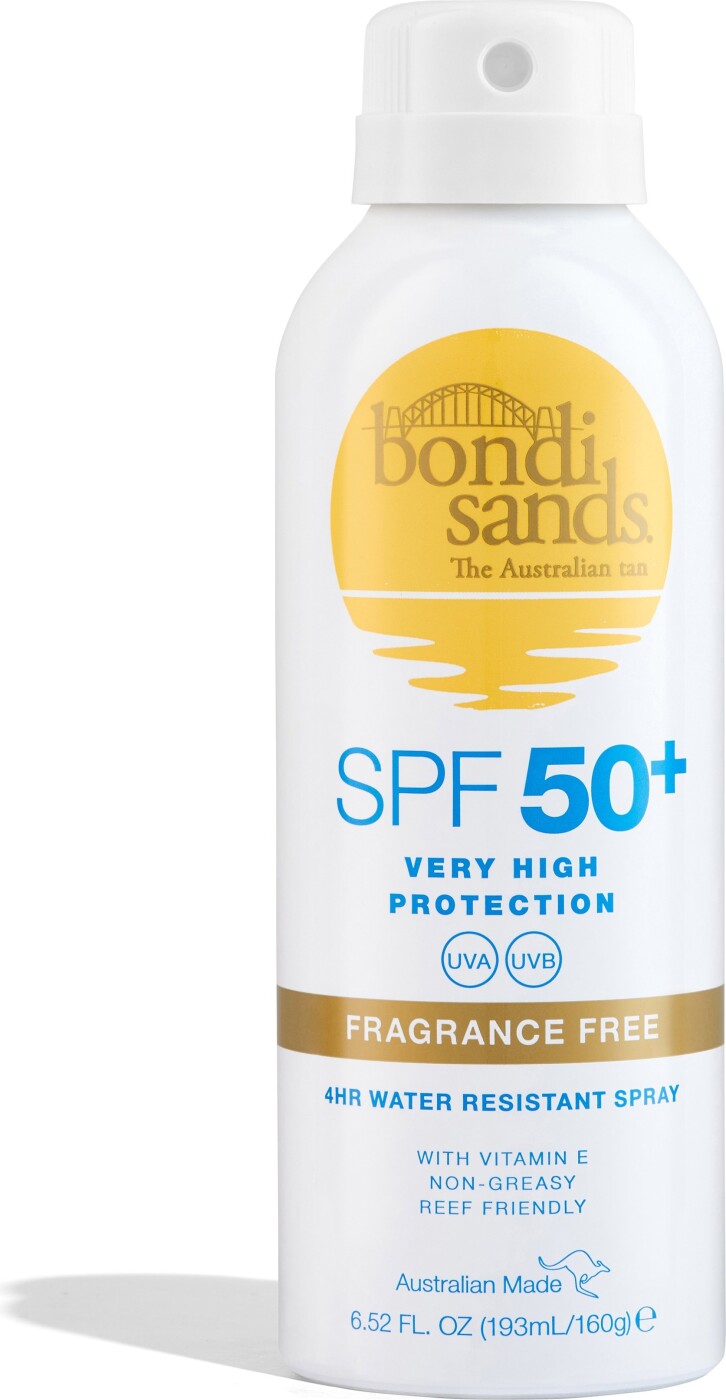 Billede af Bondi Sands - Spf 50+ Fragrance Free Sunscreen Spray 160 G hos Gucca.dk