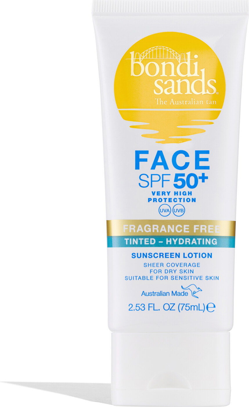 Billede af Bondi Sands - Spf 50 + Fragrance Free Tinted Face Lotion (hydrating) 75 Ml hos Gucca.dk