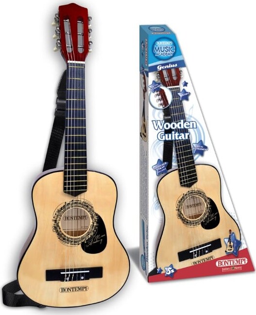 Bontempi - Akustisk Legetøjsguitar I Træ - 75 Cm