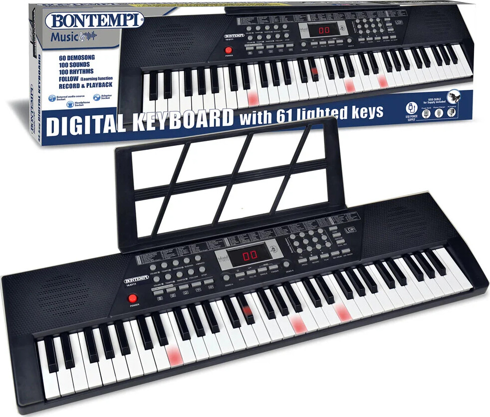 Bontempi - Music Digital Keyboard With 61 Keys Til Børn