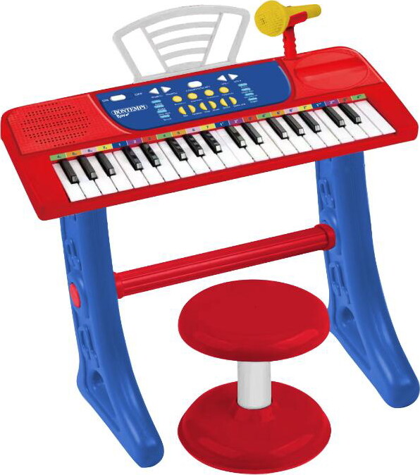Bontempi Elektronisk Keyboard Sæt Med Mikrofon - Stativ Og Skammel