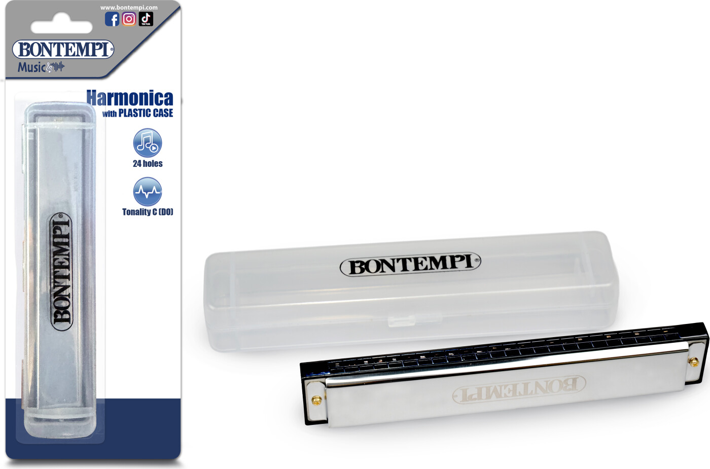 Bontempi - Music Harmonica With Plastic Case - Mundharmonika