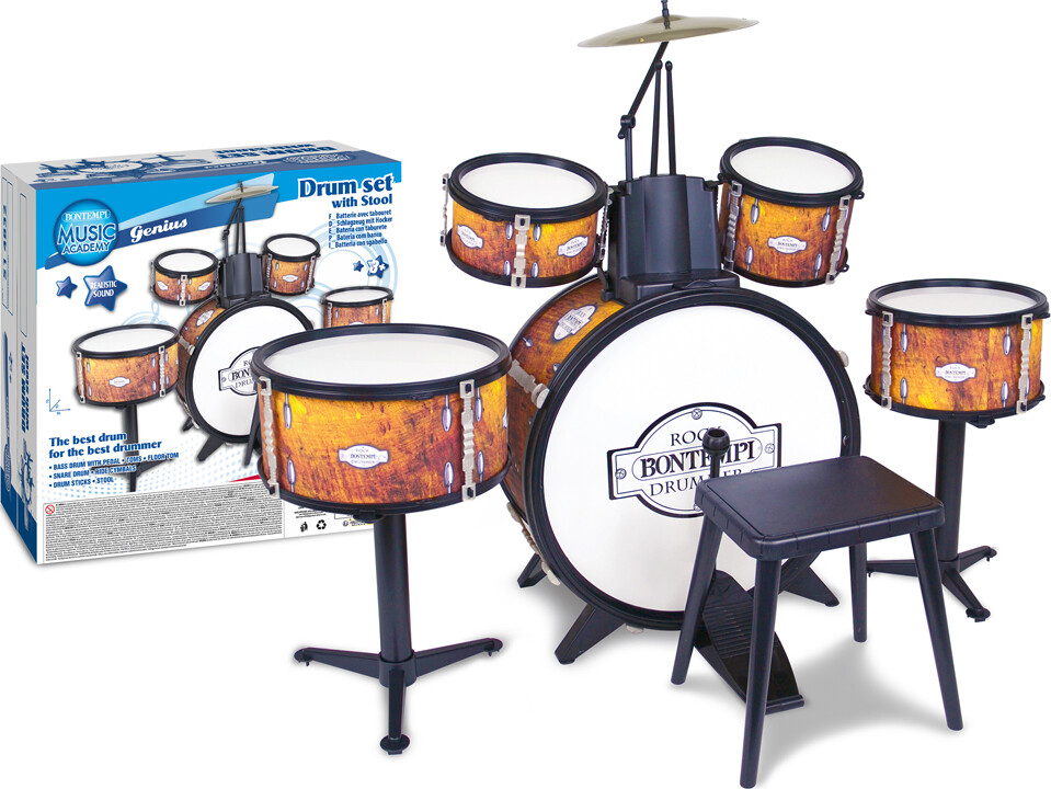 Bontempi - Music Academy Genius - Drum Set With Stool