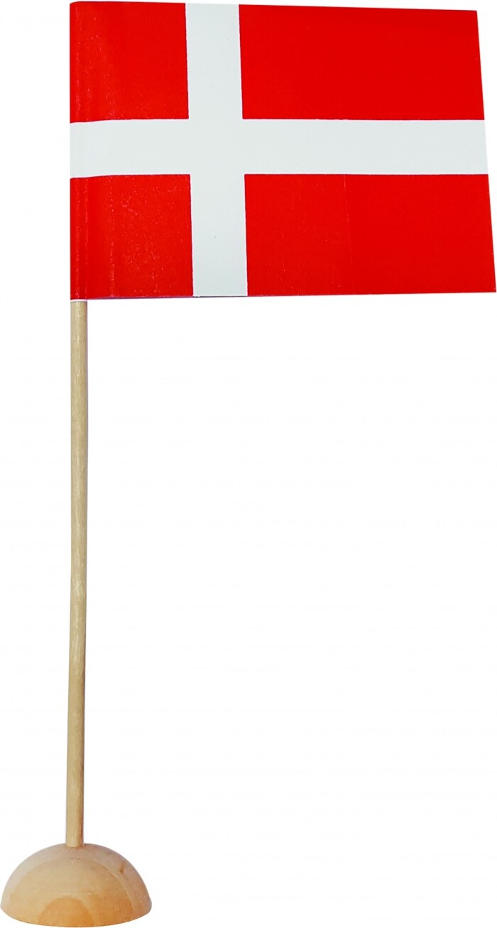 Bordflag I Træ Og Papir - 4 Stk - H15 Cm - Scanseason