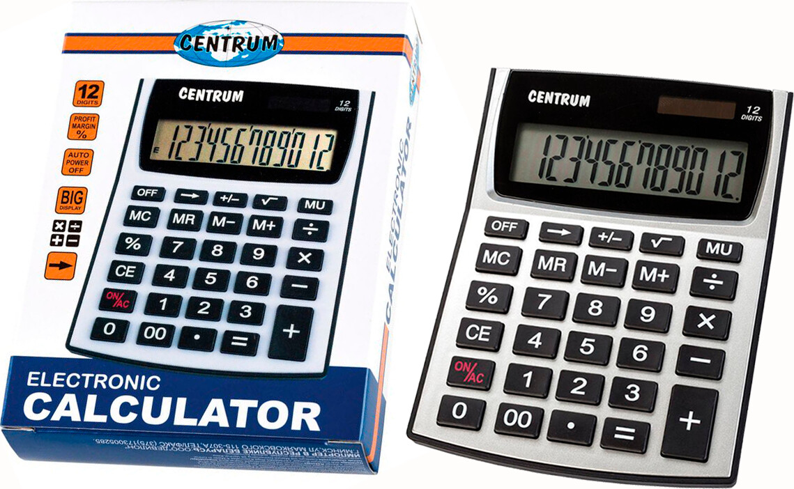 Bordregner 12 Cifre 145 X 108 X 27 Mm - Centrum